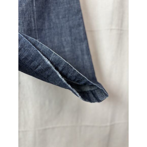 7 For All Mankind Western Cowgirl Flare Denim‎ Jeans Size 30 Dark Wash Cotton US - Picture 11 of 12